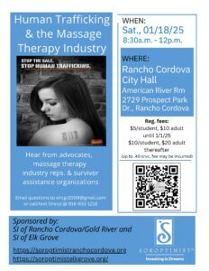 Human Trafficking and the Massage Therapy Industry @ Rancho Cordova City Hall